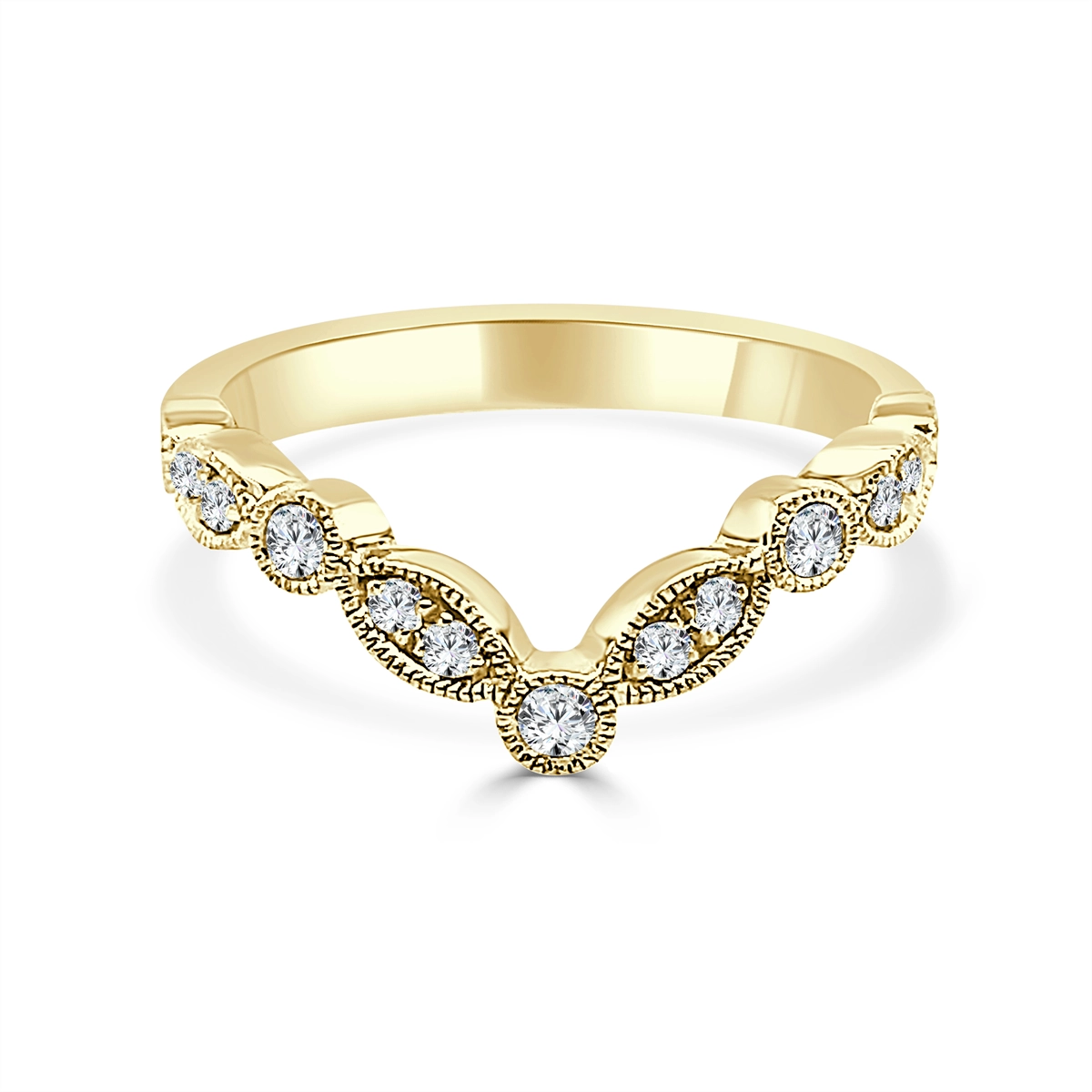 Wedding Bands Wedding Rings in Yellow Gold containing Diamond 440917
