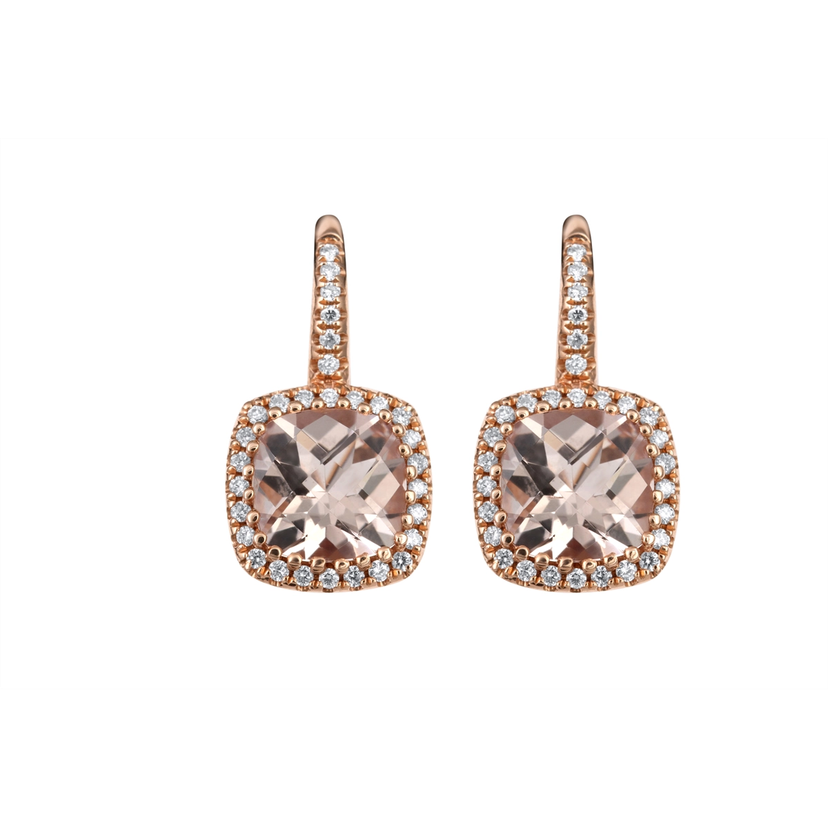 Earrings Earrings in Rose Gold containing Multi-gemstone, Diamond, Morganite 440967