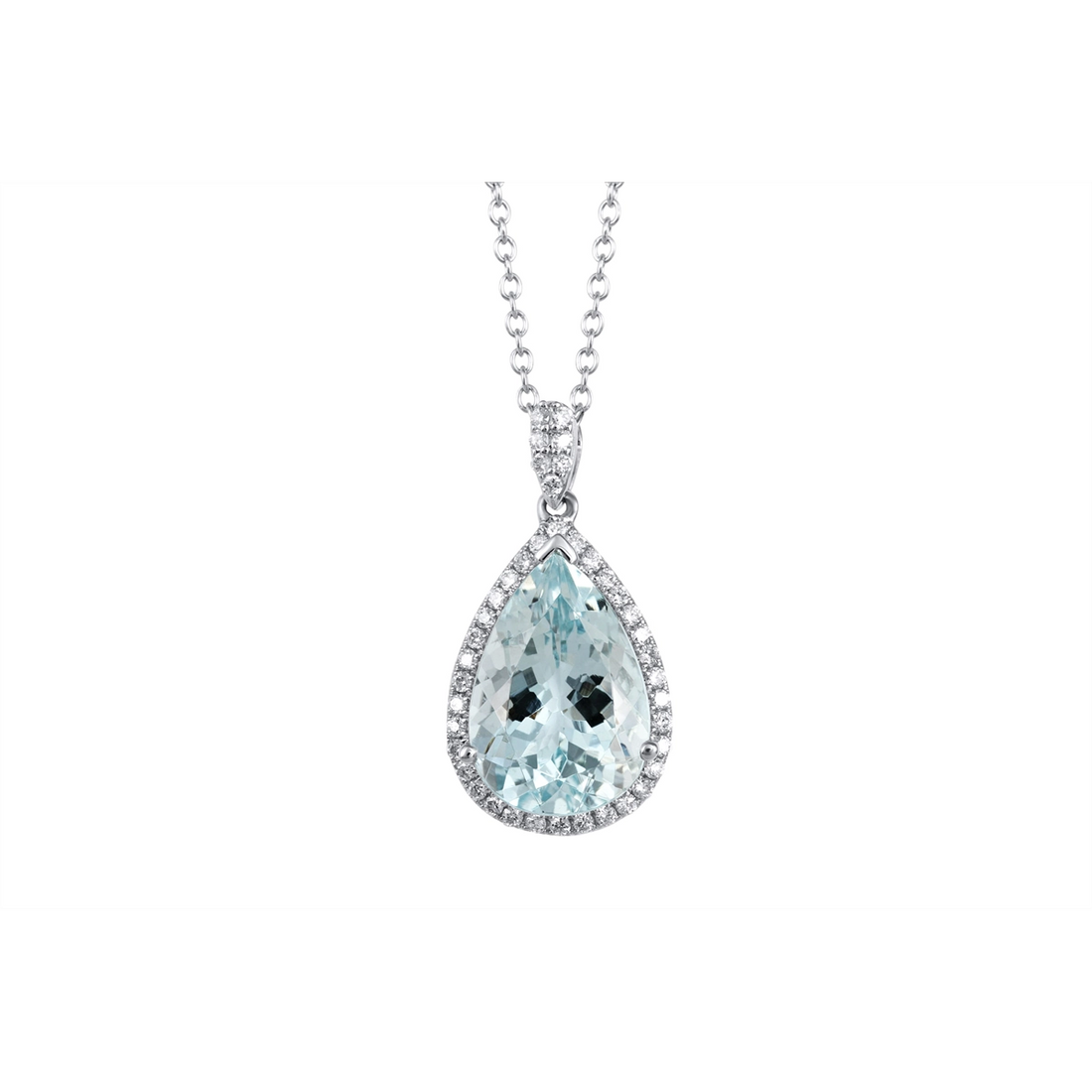 Necklaces Necklaces in White Gold containing Aquamarine, Multi-gemstone, Diamond 440975