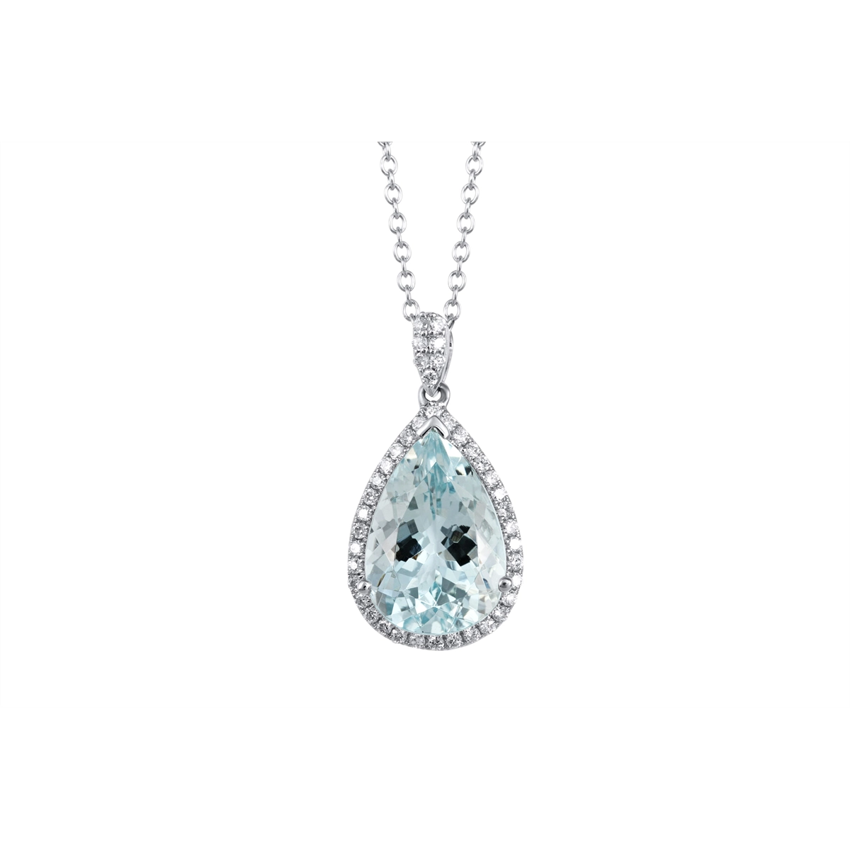 Necklaces Necklaces in White Gold containing Aquamarine, Multi-gemstone, Diamond 440975