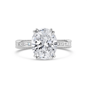 Jack Kelege Engagement Rings in Platinum/Palladium containing Diamond LGPR143OV