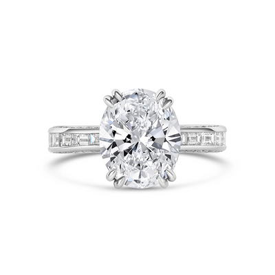 Jack Kelege Engagement Rings in Platinum/Palladium containing Diamond LGPR143OV