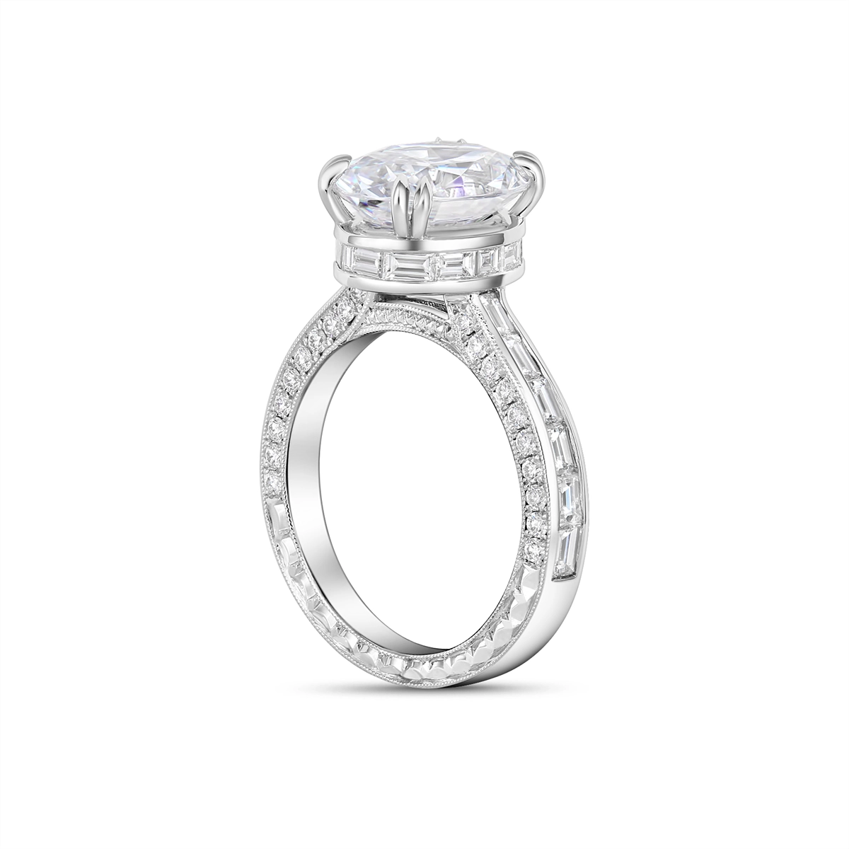 Jack Kelege Engagement Rings in Platinum/Palladium containing Diamond LGPR143OV