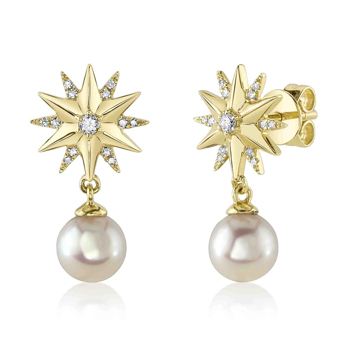 Earrings Earrings in Yellow Gold containing Multi-gemstone, Diamond, Pearl 441213