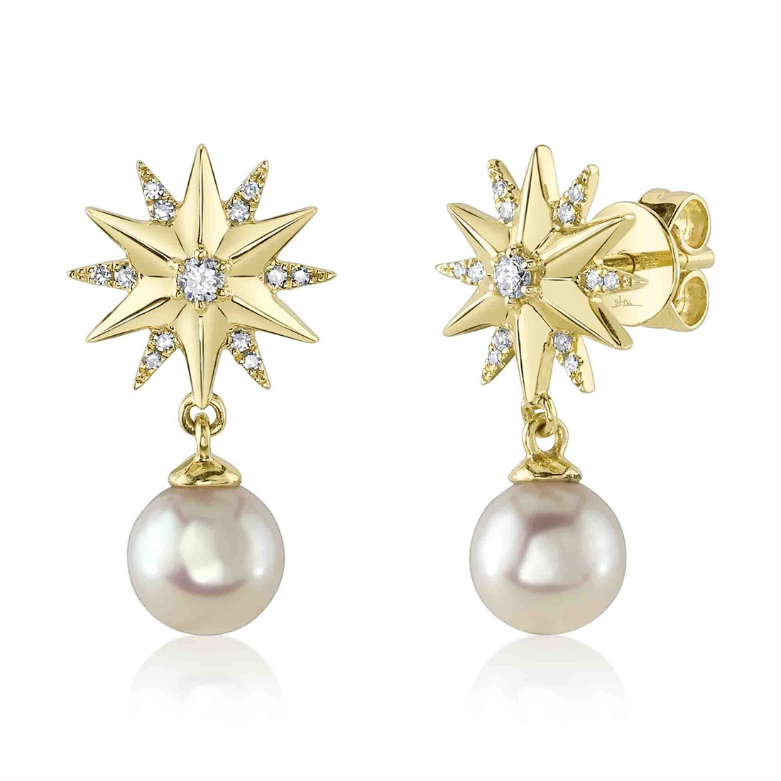 Earrings Earrings in Yellow Gold containing Multi-gemstone, Diamond, Pearl 441213
