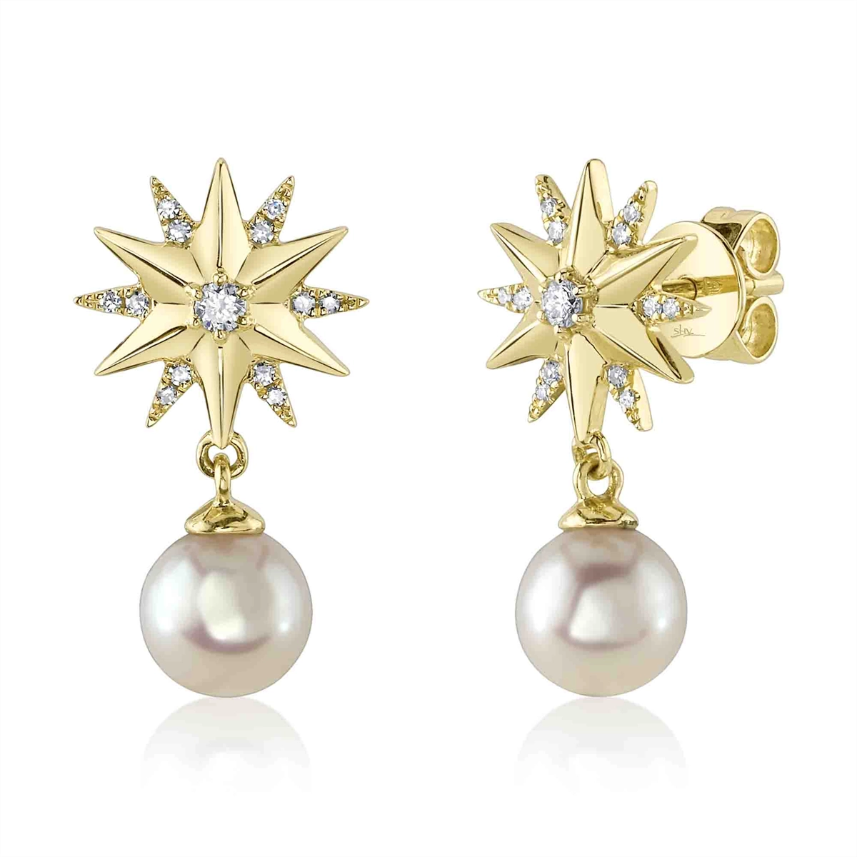 Earrings Earrings in Yellow Gold containing Multi-gemstone, Diamond, Pearl 441213