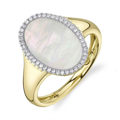 csv_image Rings Ring in Yellow Gold containing Mother of pearl, Multi-gemstone, Diamond 441221