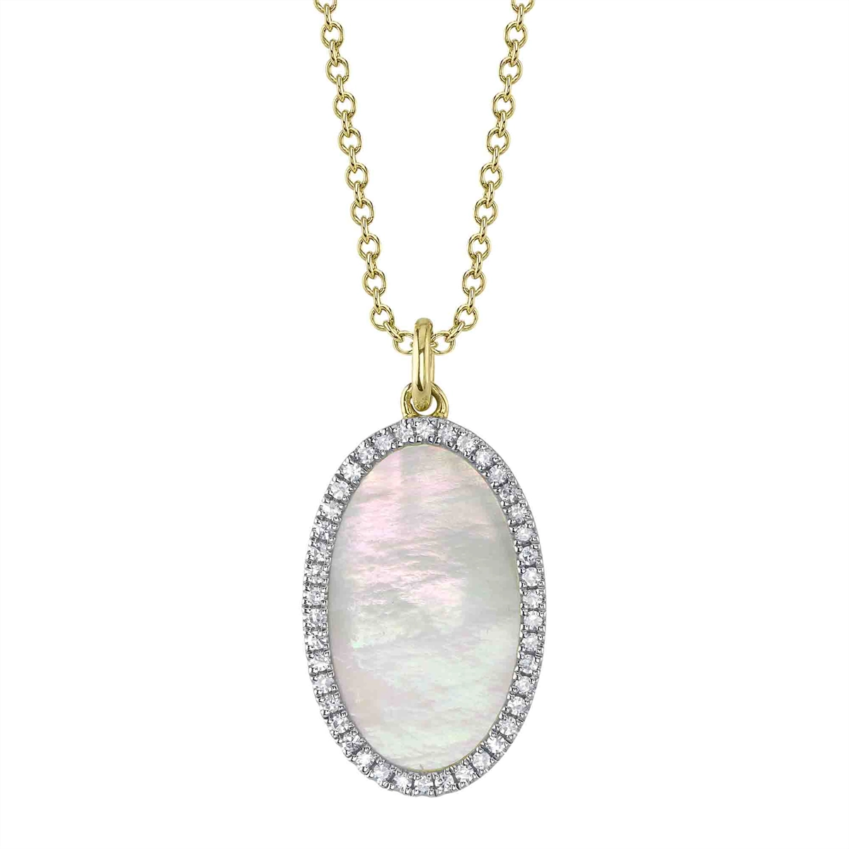 Necklaces Necklaces in Yellow Gold containing Mother of pearl, Multi-gemstone, Diamond 441226