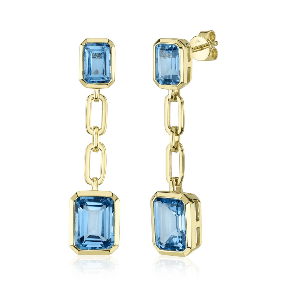 Earrings Earrings in Yellow Gold containing Blue topaz  441365