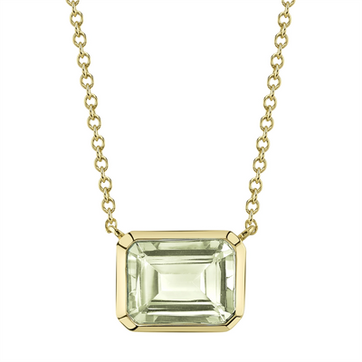 Necklaces Necklaces in Yellow Gold containing Green amethyst 441368