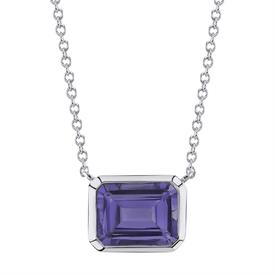Necklaces Necklaces in White Gold containing Amethyst 441371