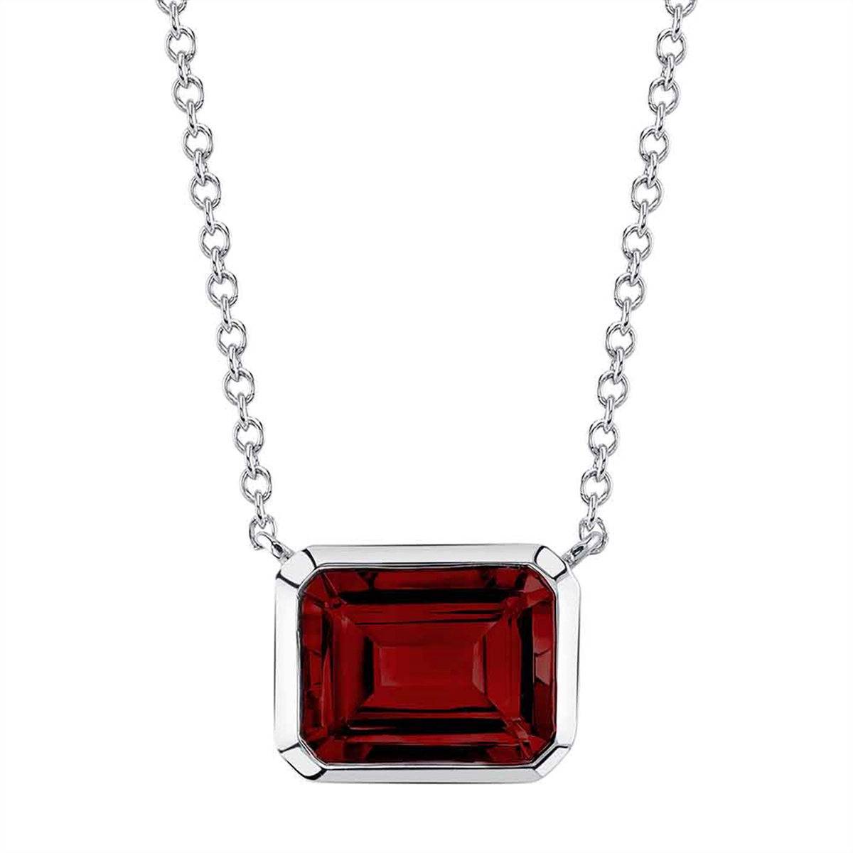 Necklaces Necklaces in White Gold containing Garnet 441372