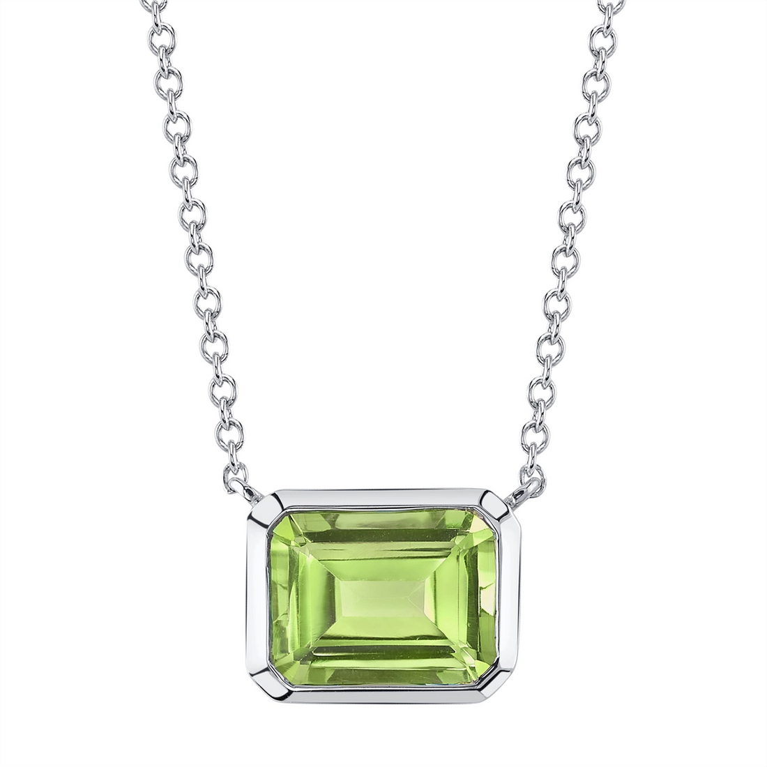 Necklaces Necklaces in White Gold containing Peridot 441373
