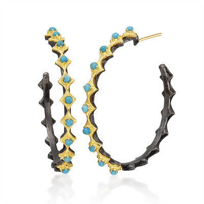 Armenta Earrings in Mixed Metals containing Turquoise 21812