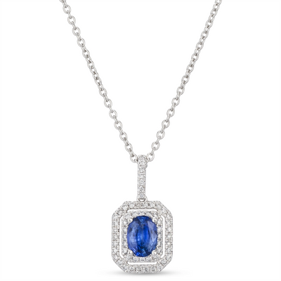 Le Vian Necklaces in Platinum/Palladium containing Multi-gemstone, Diamond, Sapphire FRBK347
