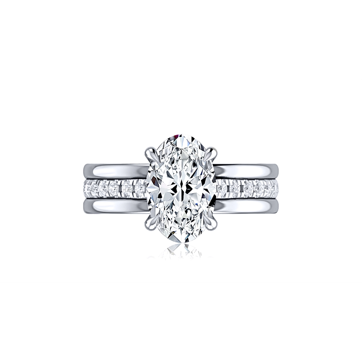 A. Jaffe Engagement Rings in White Gold containing Diamond MECOV3129L/338-W