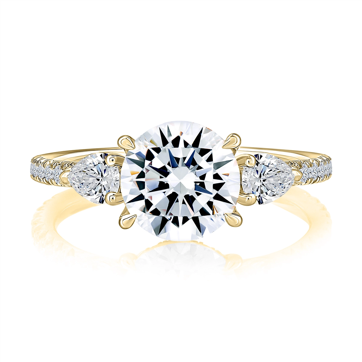A. Jaffe Engagement Rings in Yellow Gold containing Diamond MECRD3098T/300-Y