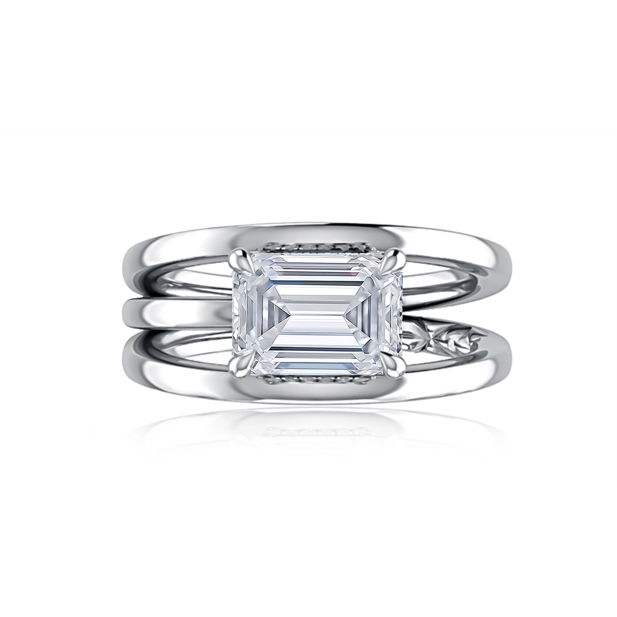 A. Jaffe Engagement Rings in White Gold containing Diamond MECEC3104L/211