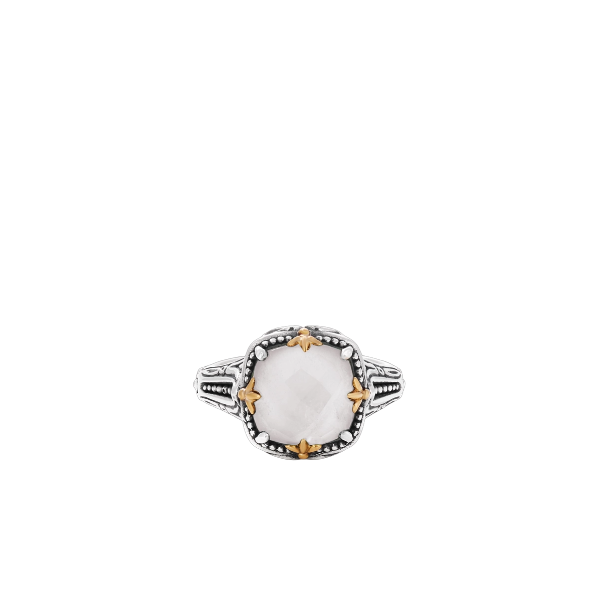 Konstantino Rings in Mixed Metals containing Mother of pearl, Quartz, Multi-gemstone DKJ1005-464-S7