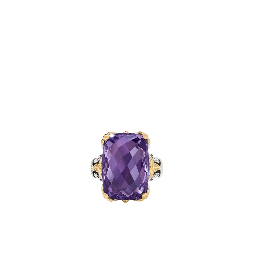 Konstantino Rings in Mixed Metals containing Amethyst DMK2123-101-S7