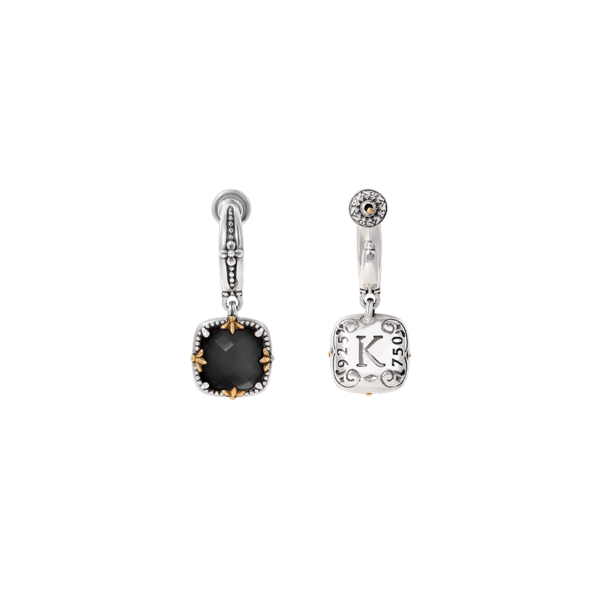 Konstantino Earrings in Mixed Metals containing Black onyx SKKJ720-120
