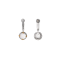 Konstantino Earrings in Mixed Metals containing Mother of pearl, Quartz, Multi-gemstone SKKJ721-464