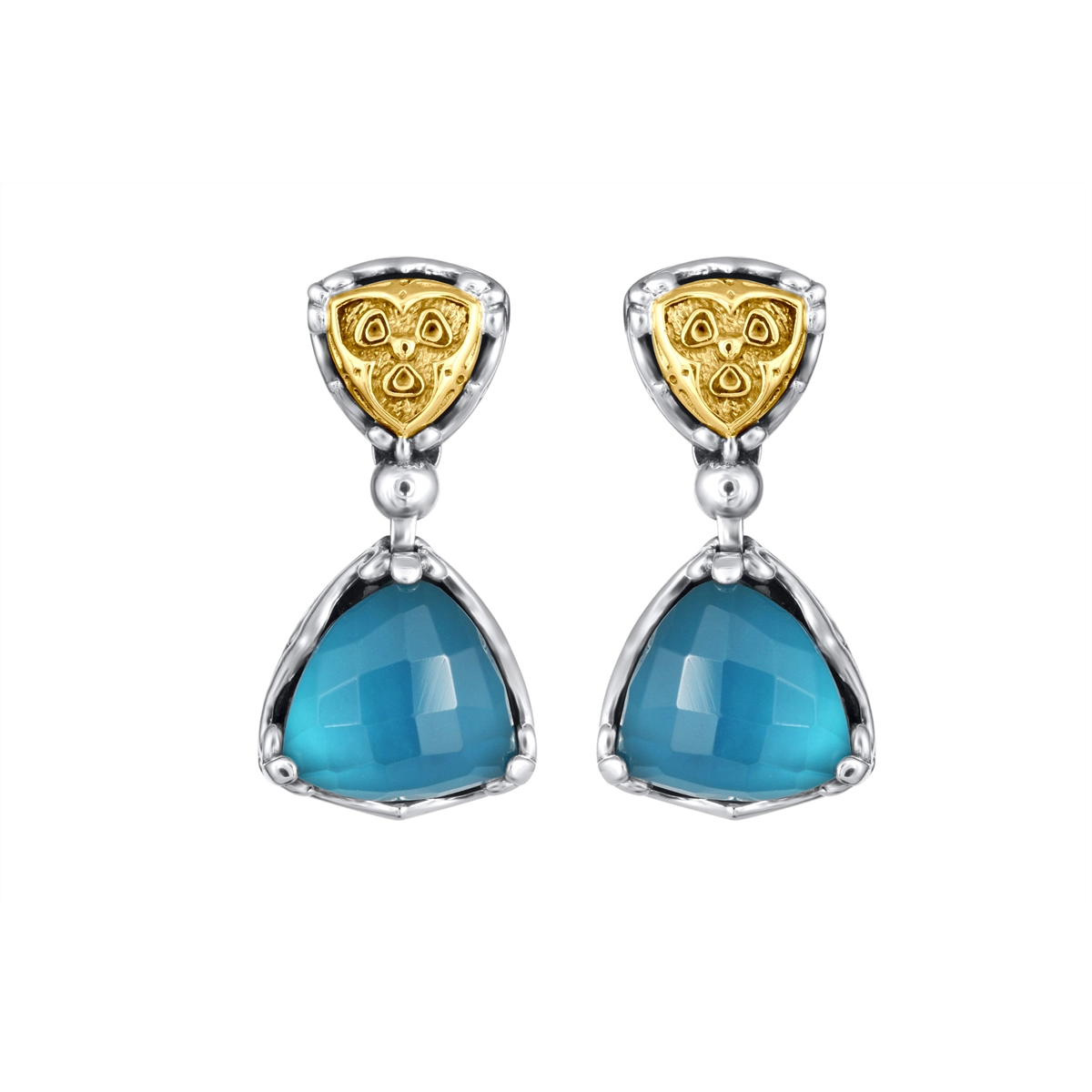 Konstantino Earrings in Mixed Metals containing Quartz, Other, Multi-gemstone SKMK3211-650
