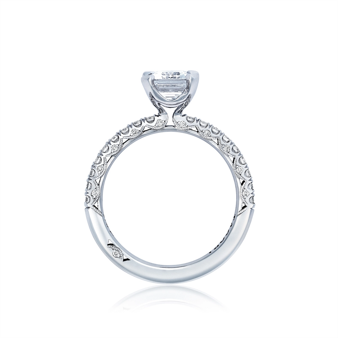 Tacori Engagement Rings in White Gold containing Diamond HT 2545 1.5 EC 7.5X5.5 W