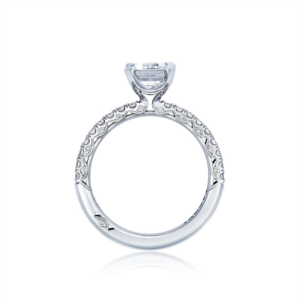 Tacori Engagement Rings in White Gold containing Diamond HT 2545 1.5 EC 7.5X5.5 W