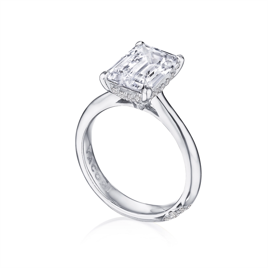 Tacori Engagement Rings in Platinum/Palladium containing Diamond HT 2671 EC 10X7.5