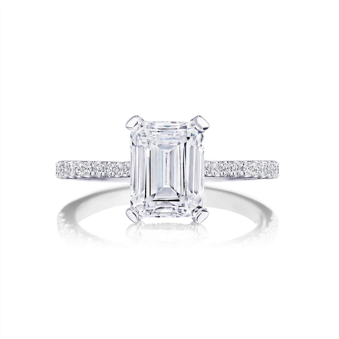 Tacori Engagement Rings in White Gold containing Diamond 2671 EC 8.5X6 W