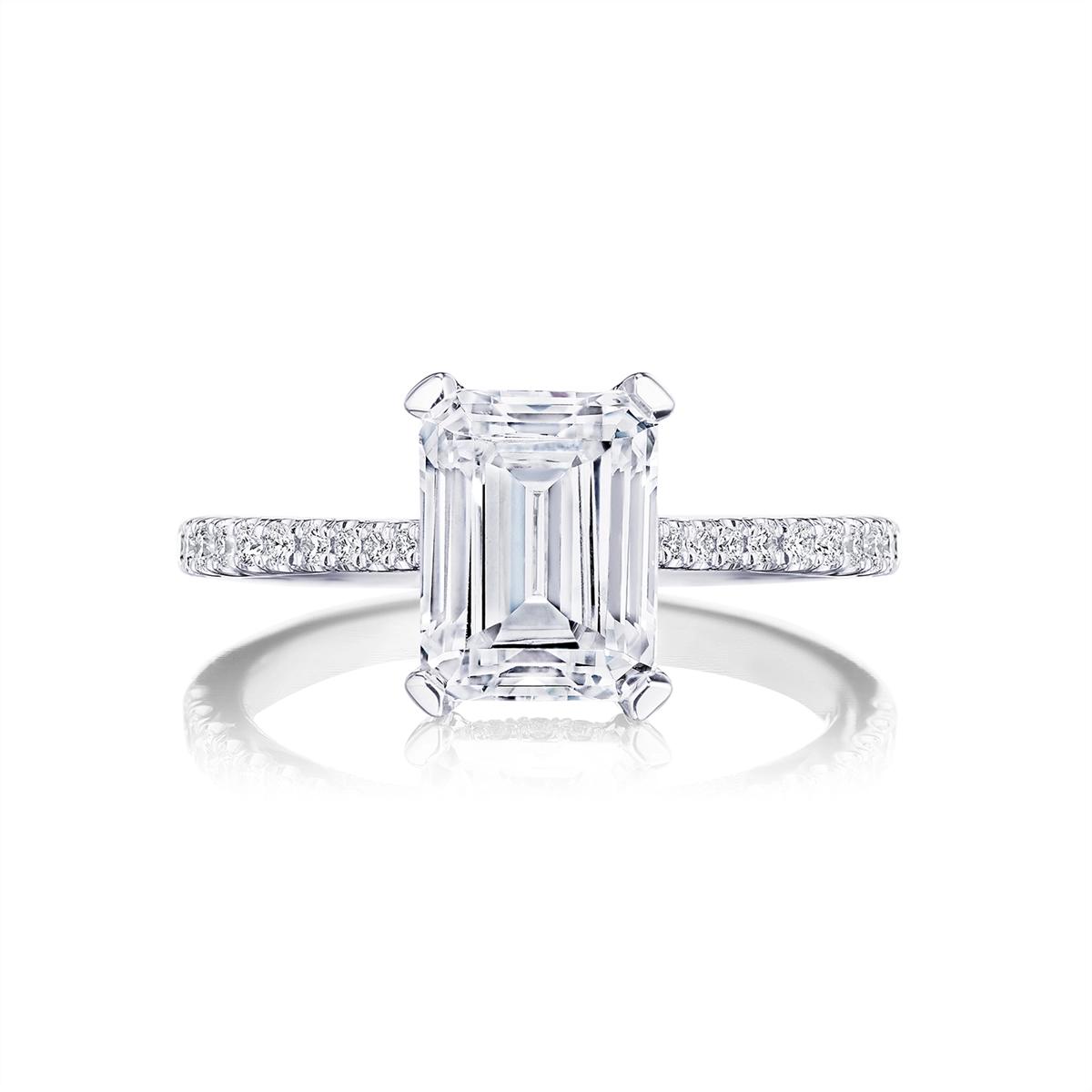 Tacori Engagement Rings in White Gold containing Diamond 2671 EC 8.5X6 W