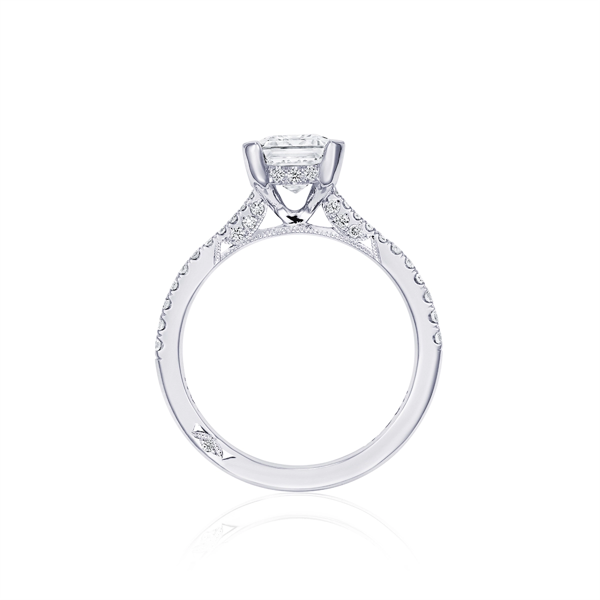 Tacori Engagement Rings in White Gold containing Diamond 2671 EC 8.5X6 W