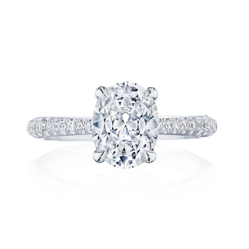Tacori Engagement Rings in Platinum/Palladium containing Diamond HT 2672 OV 12.5X9