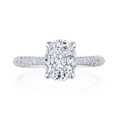 Tacori Engagement Rings in Platinum/Palladium containing Diamond HT 2672 OV 12.5X9