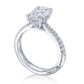 Tacori Engagement Rings in Platinum/Palladium containing Diamond HT 2672 OV 12.5X9