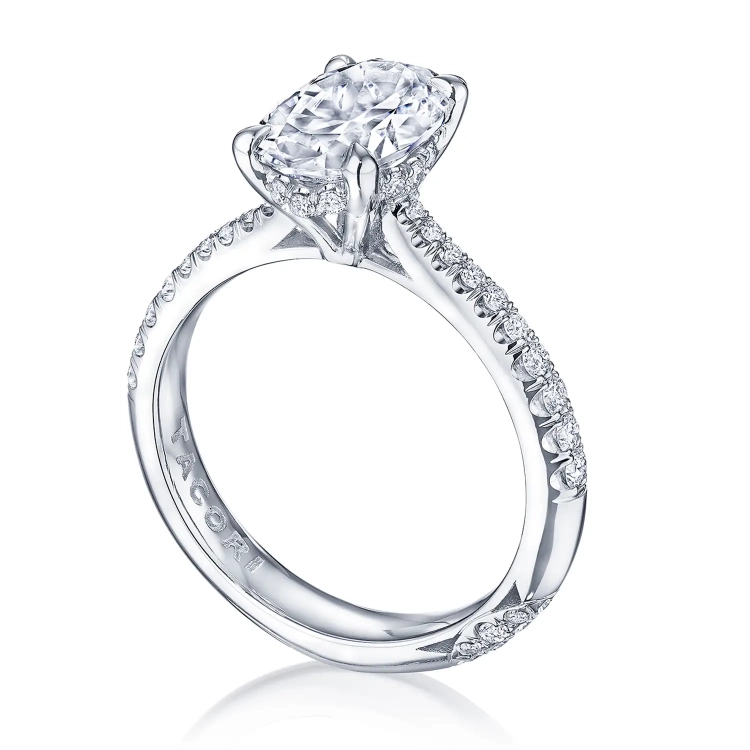 Tacori Engagement Rings in Platinum/Palladium containing Diamond HT 2672 OV 12.5X9