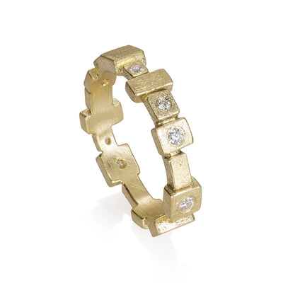 Todd Reed Rings in Yellow Gold containing Diamond TRDR1152-18KY