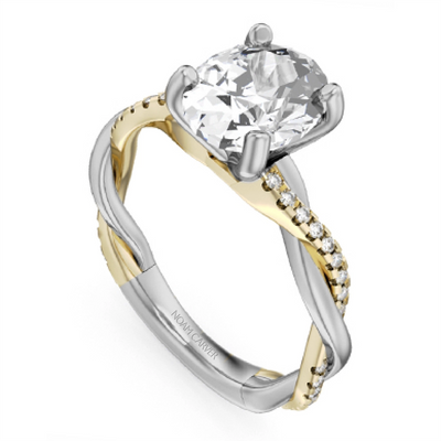 Noam Carver  Engagement Rings in Mixed Metals containing Diamond R053-04WYM-FCYA