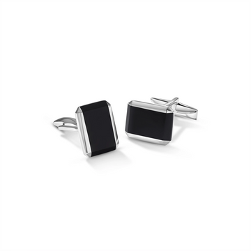 Cuff links Accessories in Silver containing Black onyx 442094