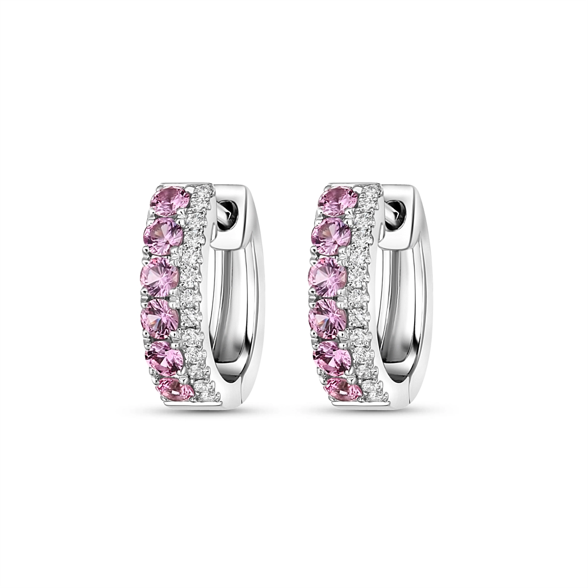 Frederic Sage Earrings in White Gold containing Other, Multi-gemstone, Diamond E2045PSA-4-W