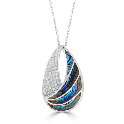 Frederic Sage Necklaces in White Gold containing Other, Multi-gemstone, Diamond P3595A-4-WAL