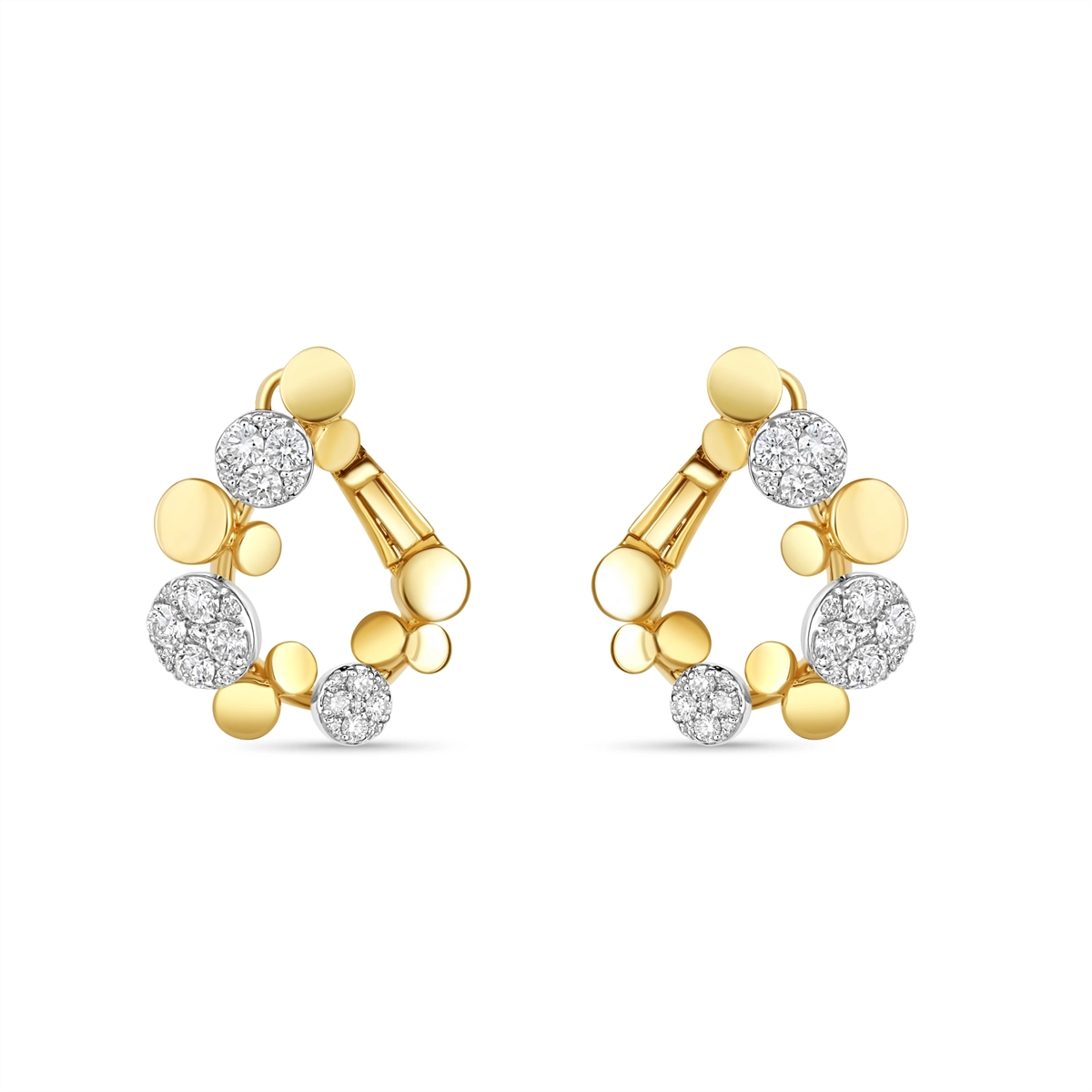 Frederic Sage Earrings in Mixed Metals containing Diamond E2995-4-YWG