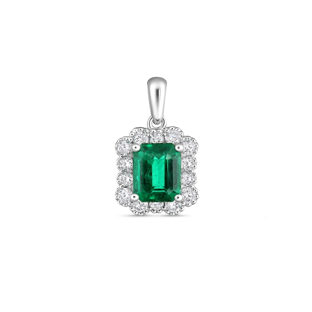 Pendants Pendants in White Gold containing Multi-gemstone, Diamond, Emerald 442624