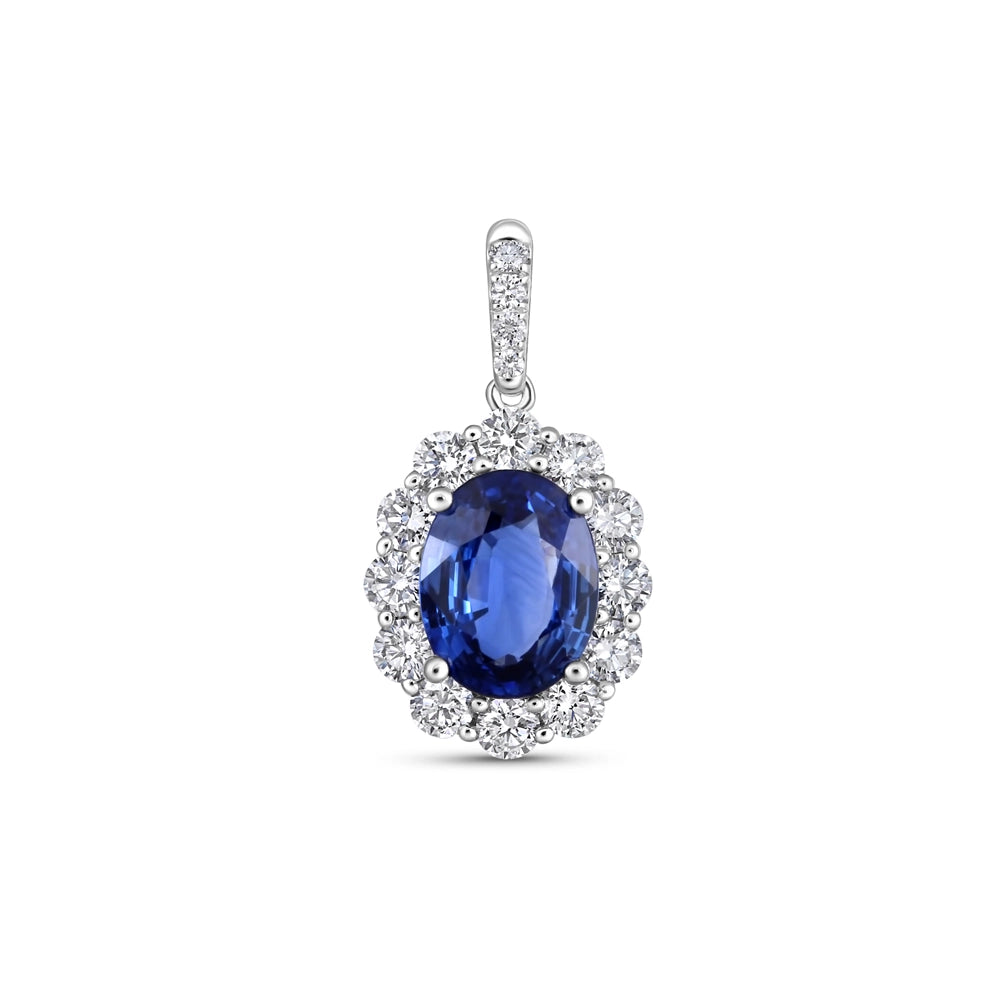 Pendants Pendants in White Gold containing Multi-gemstone, Diamond, Sapphire 442625