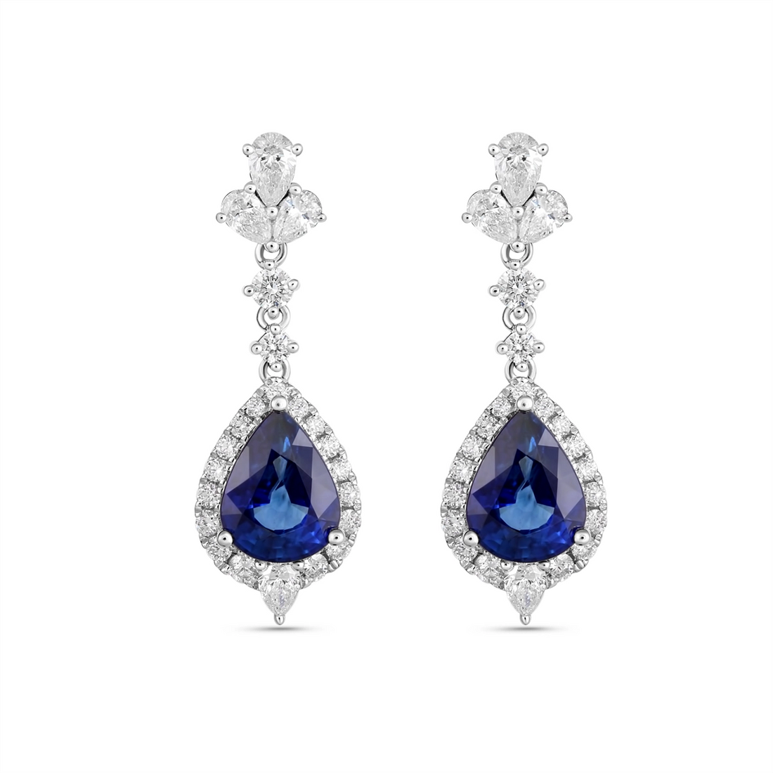 Earrings Earrings in White Gold containing Multi-gemstone, Diamond, Sapphire 442638