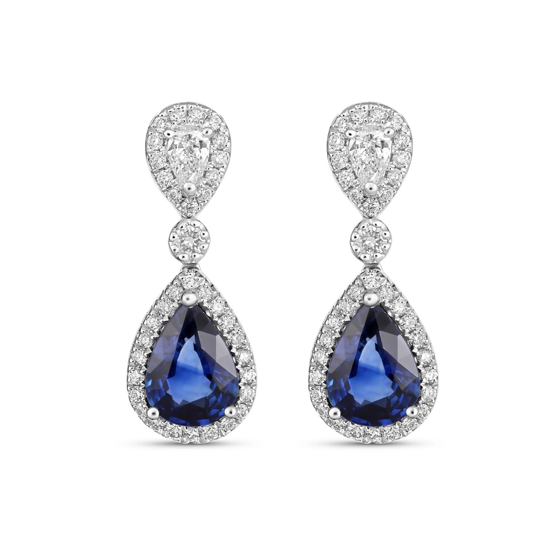 Earrings Earrings in White Gold containing Multi-gemstone, Diamond, Sapphire 442645