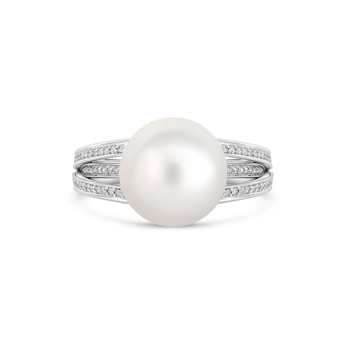 Mikimoto Rings in White Gold containing Multi-gemstone, Diamond, Pearl PRA693NDW65