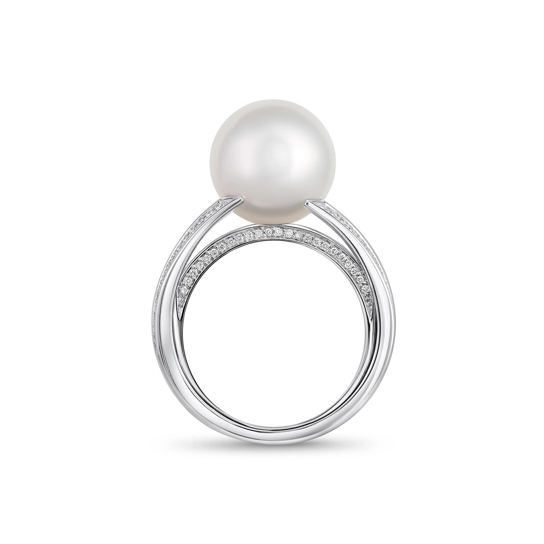 Mikimoto Rings in White Gold containing Multi-gemstone, Diamond, Pearl PRA693NDW65