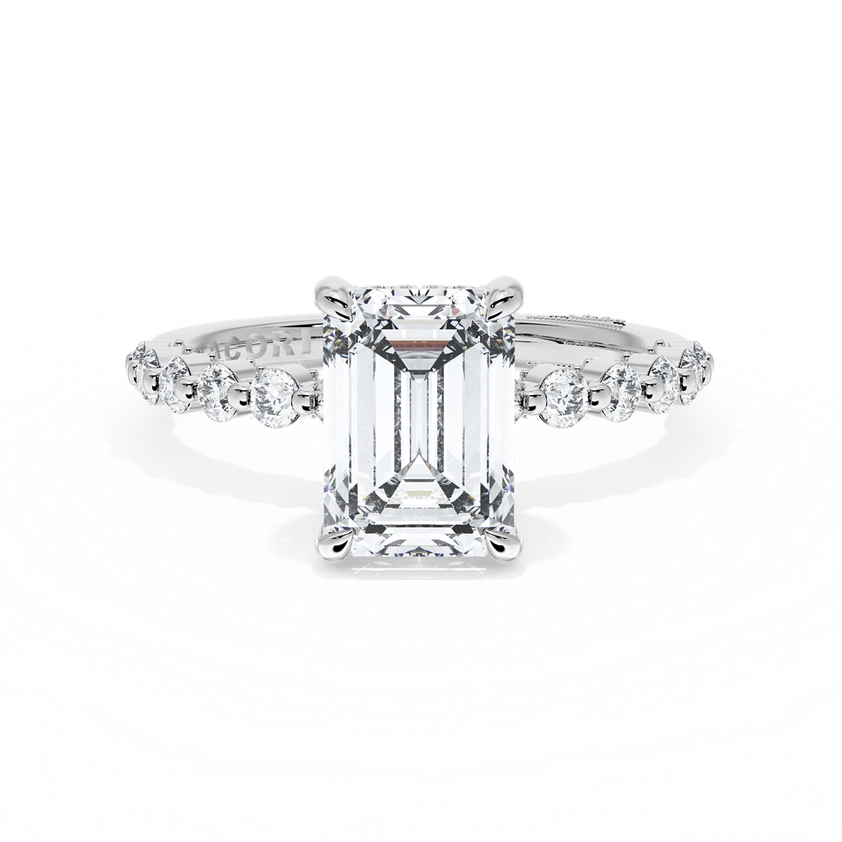 Tacori Engagement Rings in White Gold containing Diamond 2666 EC 9X6.5 W
